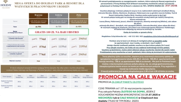 23 - 07 - 2025 - OFERTA NA ZAKUP VOUCHERÓW DLA WSZYSTKICH PRACOWNIKÓW Służb  Mundurowych ! ! ! (...)